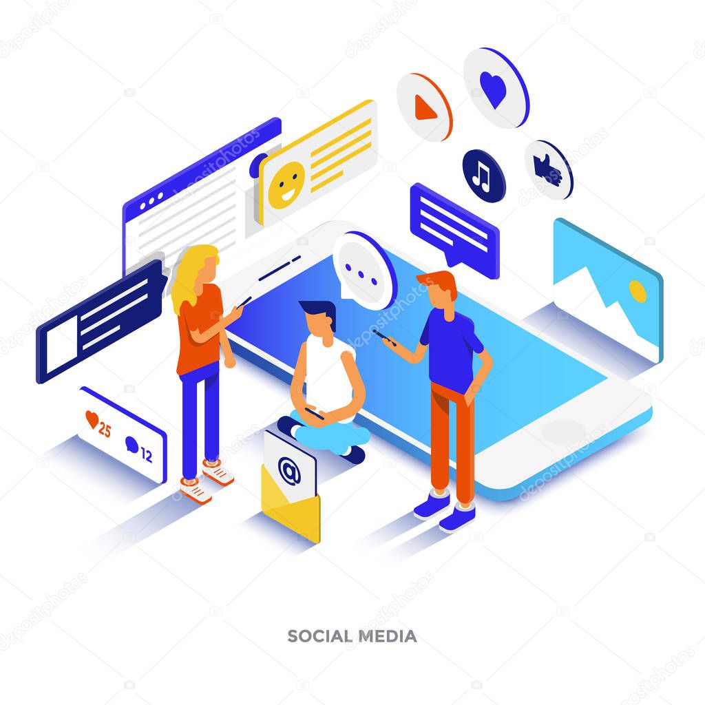 Modern flat design isometric illustration of Blockchain Platform. Can be used for website and mobile website or Landing page. Easy to edit and customize. Vector illustration