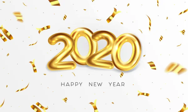 Koncept plochého designu banner - Šťastný nový rok 2020 2 — Stockový vektor