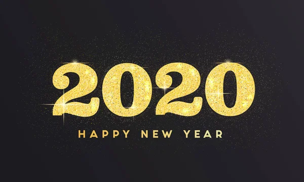 Moderner Gruß frohes neues Jahr 2020 3 — Stockvektor