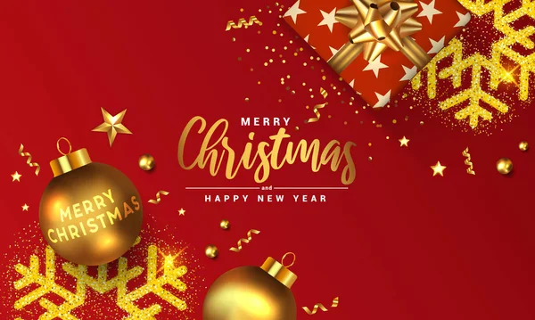 Modern Merry Christmas Greeting Card 3 — Stock Vector