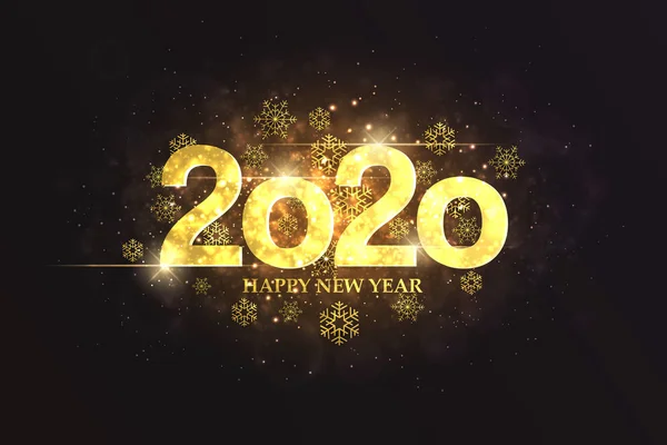 Feliz ano novo 2020 banner — Vetor de Stock