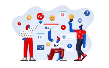 Flat Modern design Illustration of Teamwork