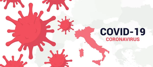 Coronavirus Malattia Covid Sfondo Infezione Romanzo Coronavirus Ncov Covid Banner — Vettoriale Stock