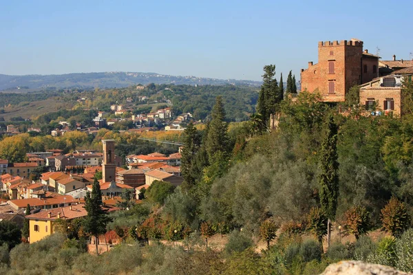 Die Antike Stadt Certaldo Italien Stockbild