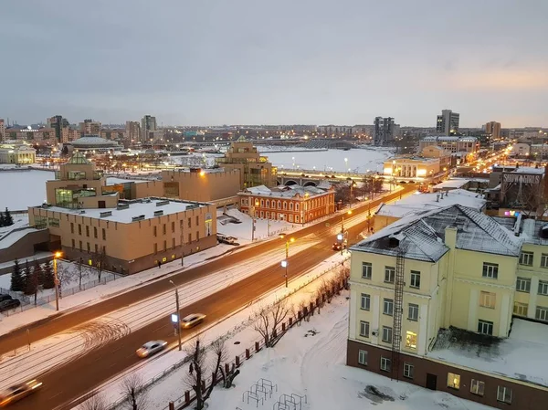 Vista Ciudad Nocturna Chelyabinsk —  Fotos de Stock