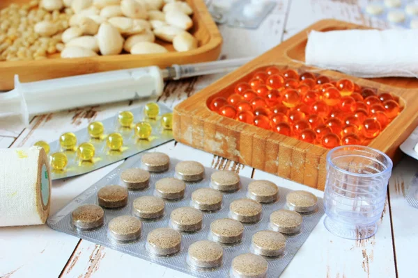 Tablety Vitamíny Pro Léčbu — Stock fotografie