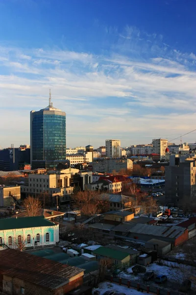 View Evening City Chelyabinsk — Stock Photo, Image