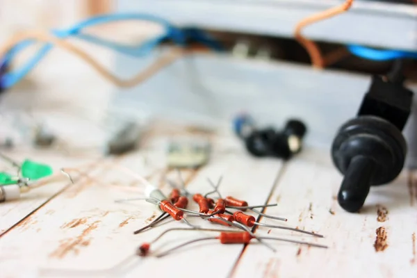 Elektronische Onderdelen Voor Elektrische Schakelingen — Stockfoto