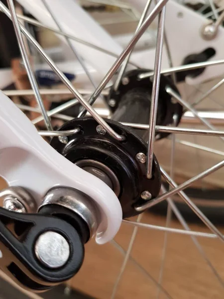 Talade Ett Cykelhjul — Stockfoto