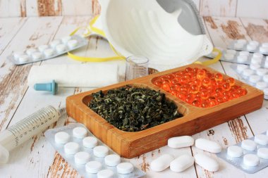 Tedavi için şifalı bitkiler ve haplar