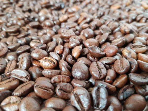 Los Granos Café Yacen Sobre Mesa — Foto de Stock