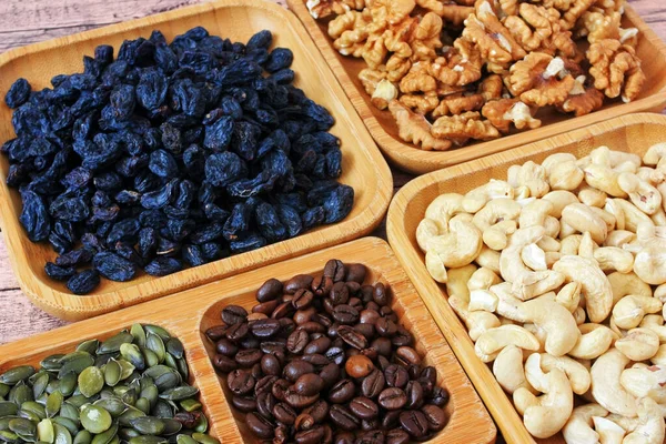 Raisins Nuts Breakfast — Stock Photo, Image