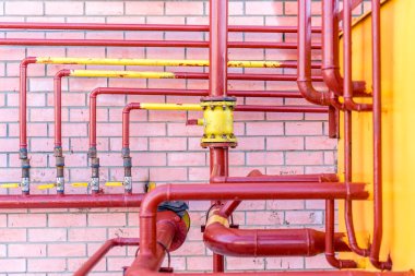 dağıtımcı Gaz boruları içinde bir konut kompleksi, gaz vanası