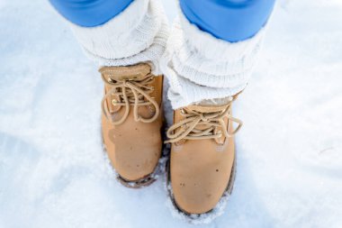 Kadın Ayakları karda, kış kurulmasını moda trekking botları