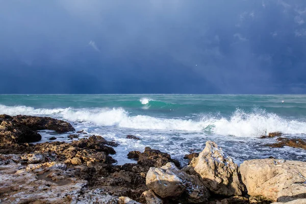 Ondas Tempestade Mar Negro Paisagem Dramática — Fotografia de Stock