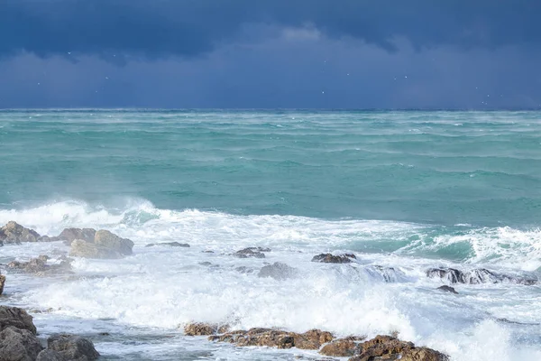 Ondas Tempestade Mar Negro Paisagem Dramática — Fotografia de Stock
