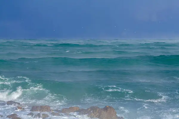 Ondas Tempestade Mar Negro Paisagem Dramática — Fotografia de Stock