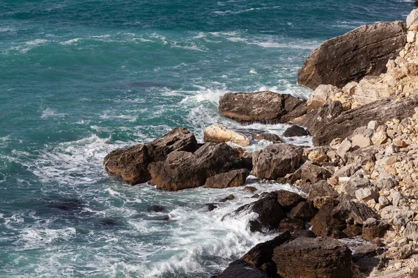 Schöner Panoramablick Auf Das Meer Und Die Klippe Einen Berg — Stockfoto