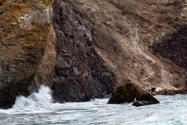 Bella Vista Panoramica Sul Mare Scogliera Una Montagna Nel Mar — Foto Stock