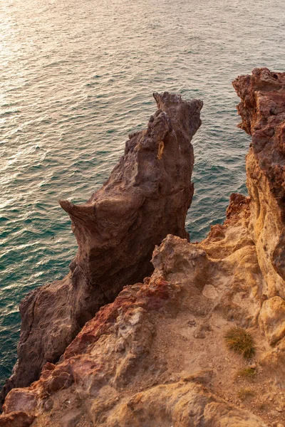 Deniz Uçurumun Güzel Panoramik Manzarası Karadeniz Bir Dağ Manzara Kıyı — Stok fotoğraf