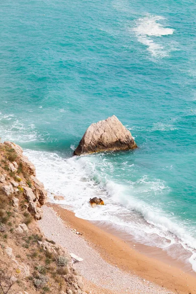 Deniz Uçurumun Güzel Panoramik Manzarası Karadeniz Bir Dağ Manzara Kıyı — Stok fotoğraf
