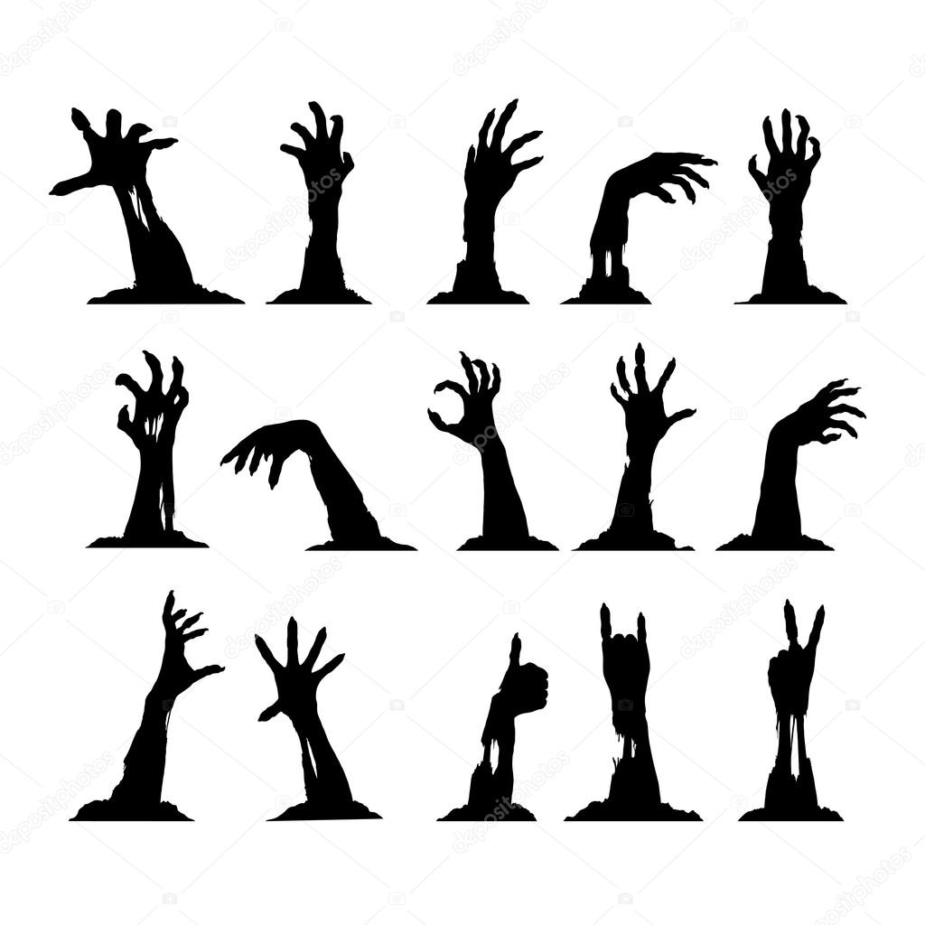 Set of Zombie Hands