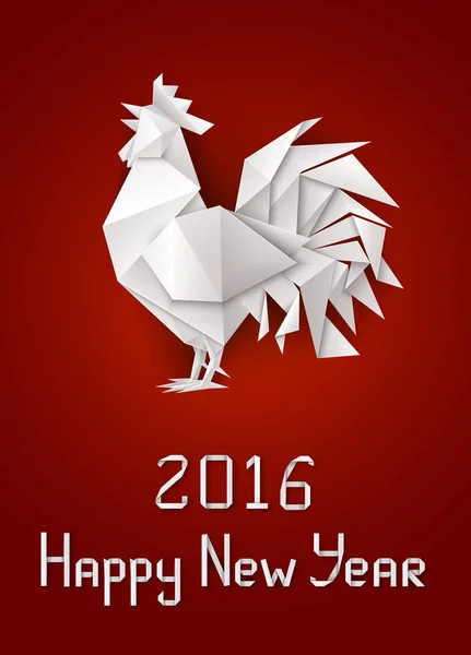 New Years Rooster — Stock Vector