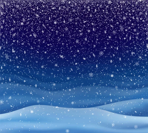 Фон с падающим снегом — стоковый вектор