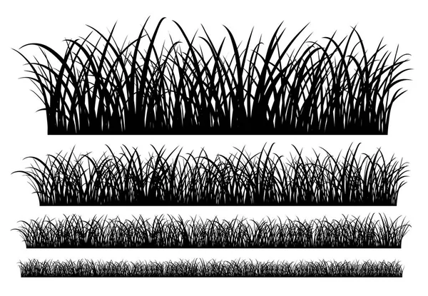 Silhouette d'herbe — Image vectorielle