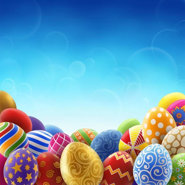 Easter Background with Eggs — Stock Vector