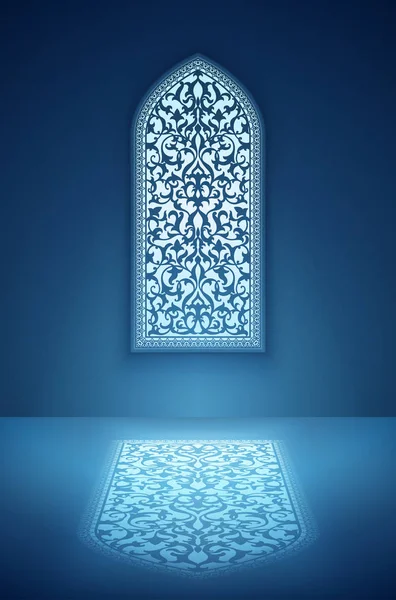 Ventana en la mezquita — Vector de stock