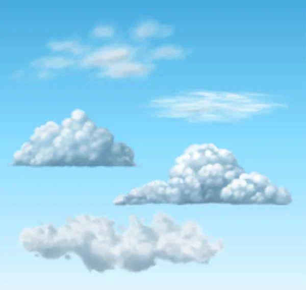 Conjunto de nubes — Vector de stock