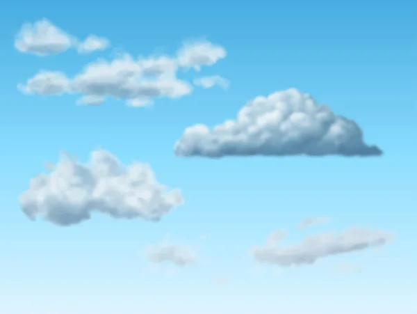 Ensemble de nuages — Image vectorielle