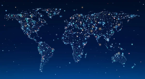 Παγκόσμιος χάρτης στο Clear Sky — Διανυσματικό Αρχείο