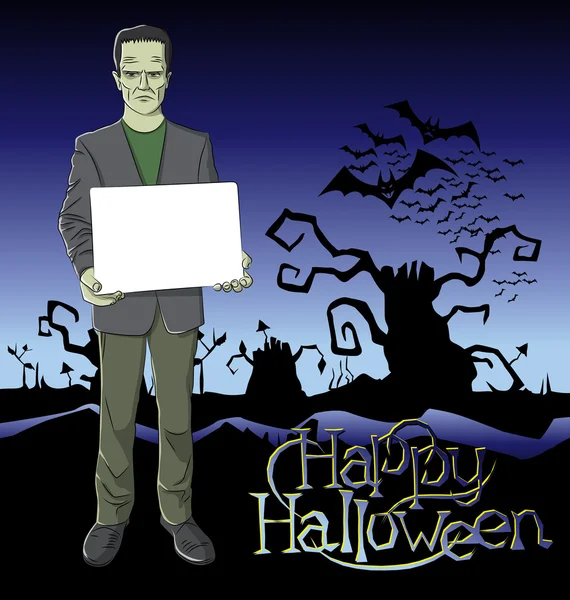 Diseño de Cartoon Frankenstein — Vector de stock