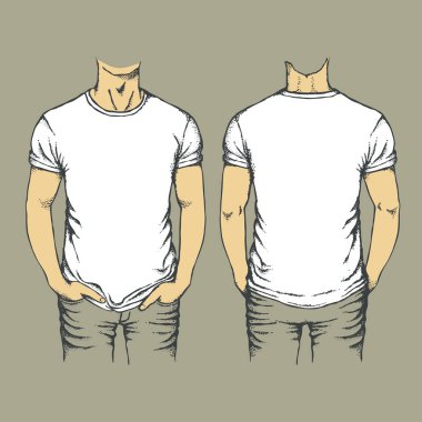 Boş beyaz şablonları t-shirt