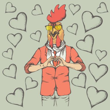 horoz gösteren kalp şekli