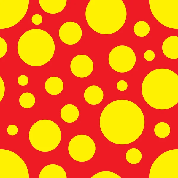 黄色の丸に赤い模様 — ストックベクタ