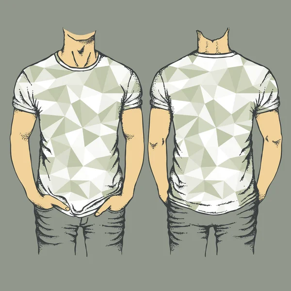 Plantillas de camisetas grises — Archivo Imágenes Vectoriales