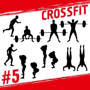 Fitness ve crossfit egzersiz yapan insanlar