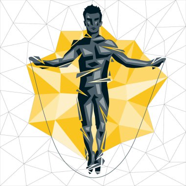 Fitness ve crossfit yapan erkek