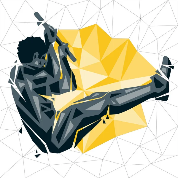 Geometric Crossfit concept — Stock Illustration Geometric Crossfit concept Vector Graphics