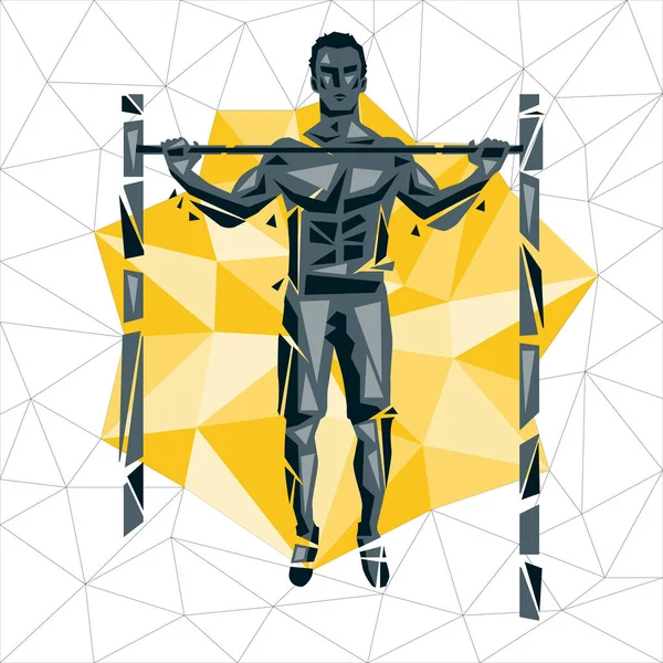 Geometric Crossfit concept — Stock Illustration Geometric Crossfit concept Stock Vector