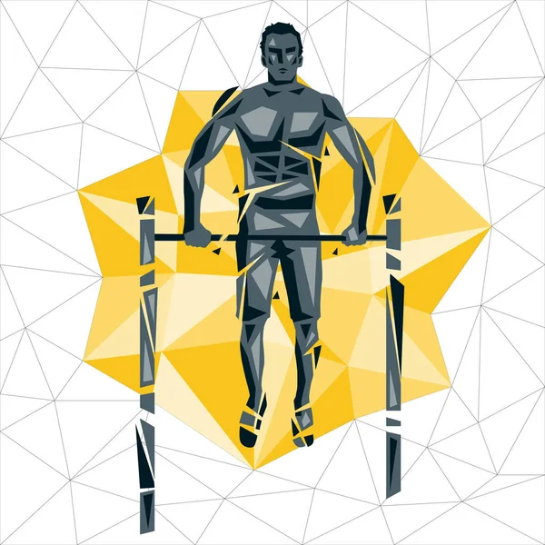 Geometric Crossfit concept — Stock Illustration Geometric Crossfit concept Royalty Free Stock Illustrations