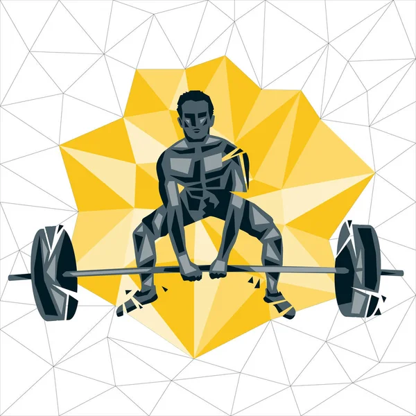 Concepto de Crossfit geométrico — Vector de stock