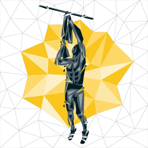 Geometric Crossfit concept — Stock Illustration Geometric Crossfit concept Royalty Free Stock Vectors