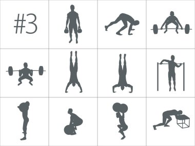 Fitness ve crossfit egzersiz yapan insanlar