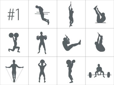 Fitness ve crossfit egzersiz yapan insanlar