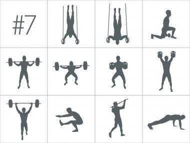 Fitness ve crossfit egzersiz yapan insanlar