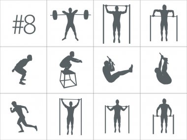 Fitness ve crossfit egzersiz yapan insanlar